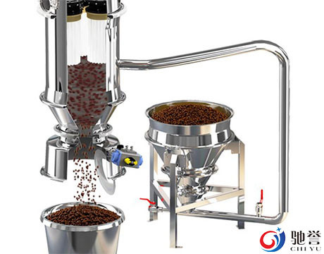 Máy trộn bột ngang Ribbon Blender với băng tải chân không