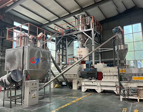 Hệ thống vận chuyển cấp liệu tự động cho máy trộn bột với băng tải trục vít