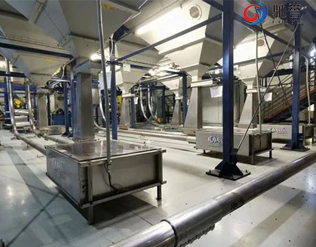 Hệ thống băng tải cấp liệu chuỗi ống cho bột và hạt với thiết bị định lượng