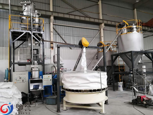 Hệ thống băng tải trộn cấp liệu tự động cho dây chuyền đùn hồ sơ khung cửa WPC