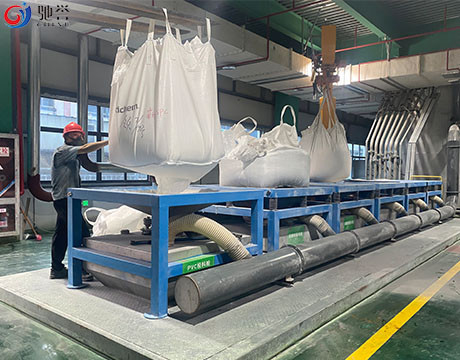 Hệ thống băng tải trộn cân nạp liệu tự động cho dây chuyền sản xuất sàn SPC