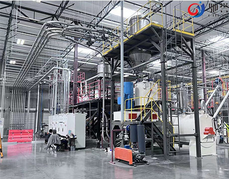 Hệ thống trộn hỗn hợp định lượng cấp liệu tự động cho dây chuyền máy đùn sàn SPC/WPC/LVT