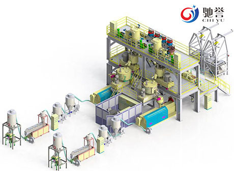Hệ thống băng tải trộn định lượng bột tự động cho cáp PVC