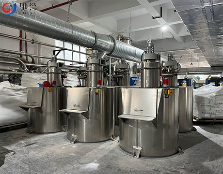 Hệ thống trộn định lượng cấp liệu tự động cho dây chuyền ép đùn sàn SPC/WPC/LVT