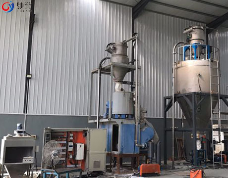 Hệ thống băng tải cấp liệu chân không bột với thiết bị trộn cân